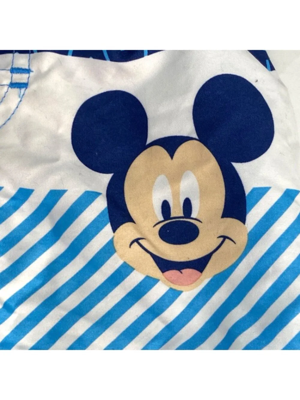 Disney Baby Boy's Blue Mickey Mouse Colorblock Beach Swim Trunks Size 6-9 Months